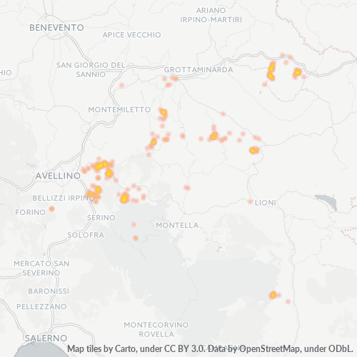 Dami ng Negosyo sa Postal Code 83050 - Parolise, Campania