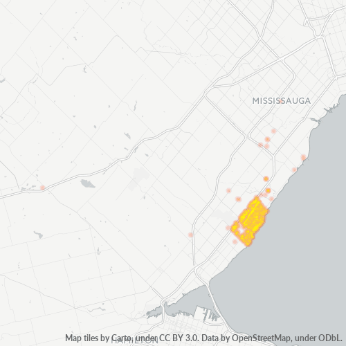 Verksamhetskoncentration i Postnummer L6L - Oakville, Ontario