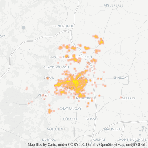 Dami ng Negosyo sa Postal Code 63200 - Riom, Auvergne