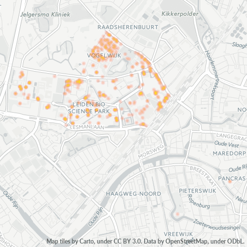 Dami ng Negosyo sa Postal Code 2333 - Leiden, Provincie Zuid-Holland