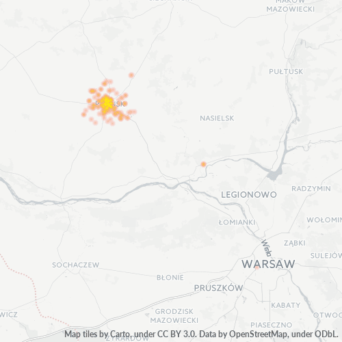 Business Concentration in Postal Code 09-100 - Poland