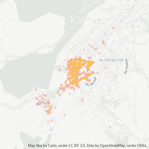 Dami ng Negosyo sa Postal Code 03802 - Alcoy, Pamayanang Balensyano