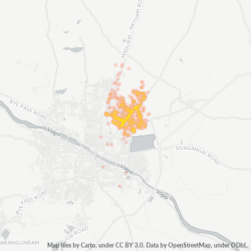 Dami ng Negosyo sa Postal Code 625007 - Madurai, State of Tamil Nādu