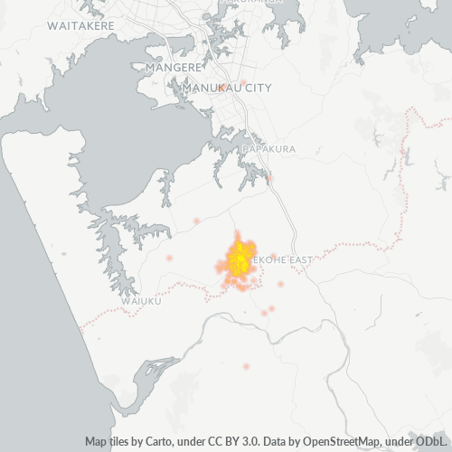 Concentració d'empreses a Codi Postal 2120 - Pukekohe, Regió d'Auckland
