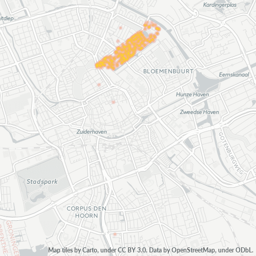 Dami ng Negosyo sa Postal Code 9714 - Groningen, Provincie Groningen