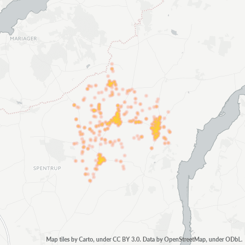 Dami ng Negosyo sa Postal Code 8983 - Region Midtjylland