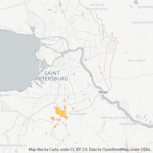 Dami ng Negosyo sa Postal Code 196210 - Shushary, San Petersburgo