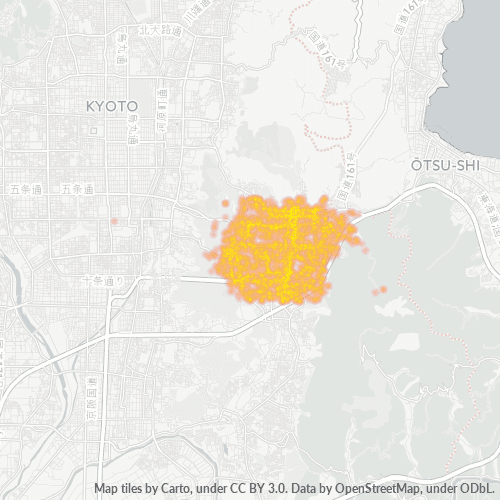 Bedrijfsconcentratie in Postcode 607 - Kioto (prefectuur)
