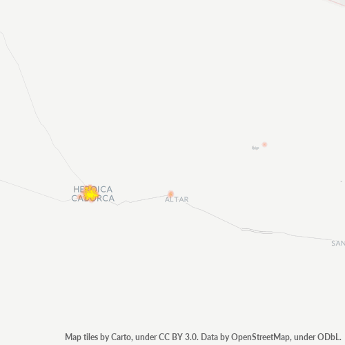 Business Concentration in Postal Code 83600 - Caborca, Sonora