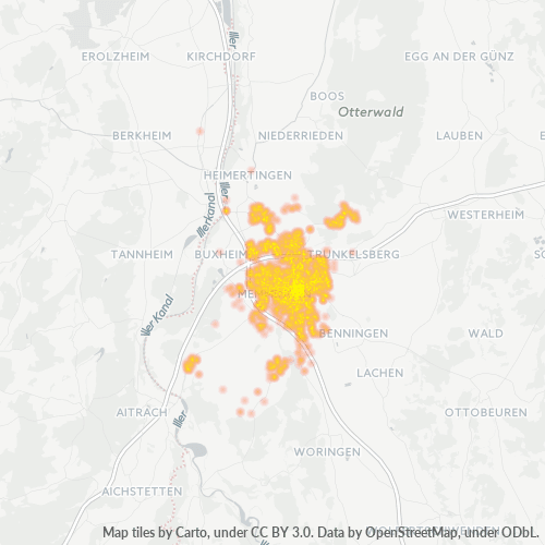 Business Concentration in Postal Code 87700 - Memmingen, Bavaria