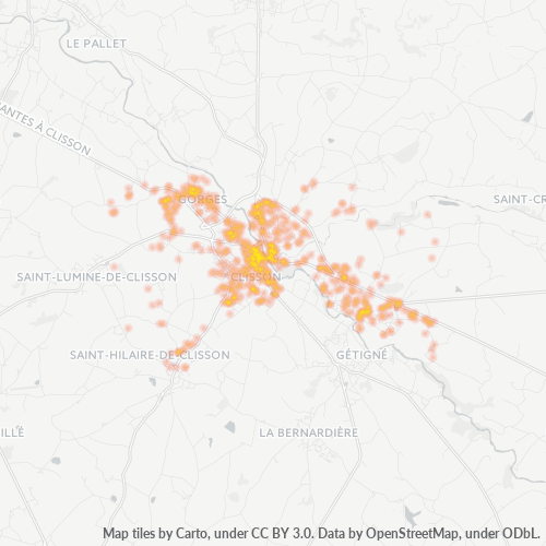Dami ng Negosyo sa Postal Code 44190 - Gétigné, Pays de la Loire