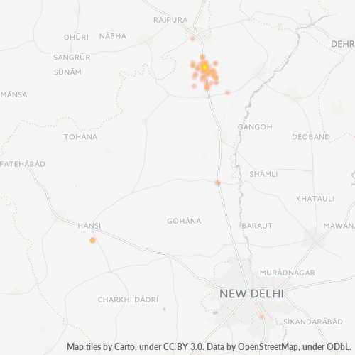 Bedrijfsconcentratie in Postcode 136135 - Shahbad, Haryana