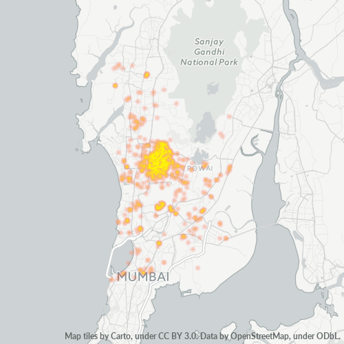 Bedrijfsconcentratie in Postcode 400093 - Bombay, Maharashtra