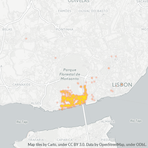 Dami ng Negosyo sa Postal Code 1300 - Lisboa, Distrito de Lisboa
