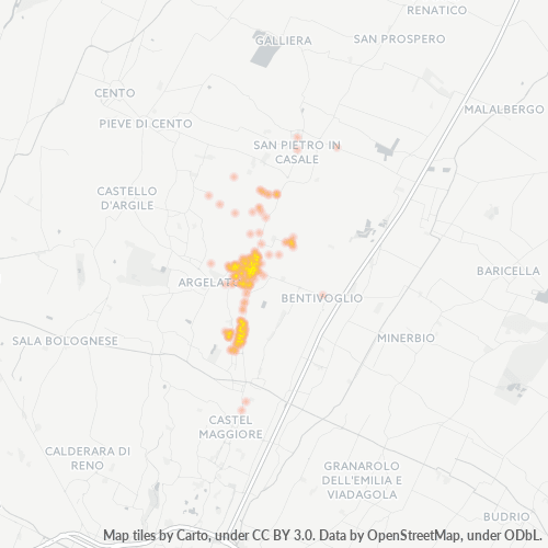 Dami ng Negosyo sa Postal Code 40016 - Italya