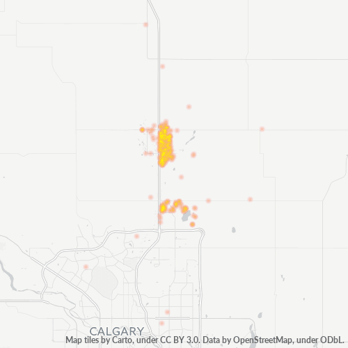 Bedrijfsconcentratie in Postcode T4A - Airdrie (Canada)