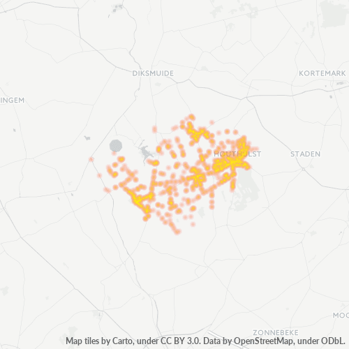 Besighheidskonsentrasie in Poskode 8650 - België