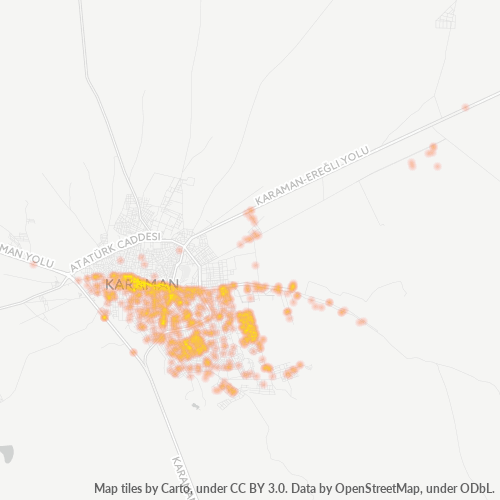 Dami ng Negosyo sa Postal Code 70200 - Karaman, Karaman Province