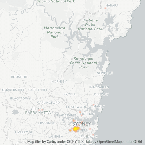Dami ng Negosyo sa Postal Code 2050 - Camperdown, New South Wales
