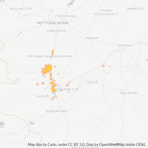 Dami ng Negosyo sa Postal Code 641017 - Coimbatore, State of Tamil Nādu