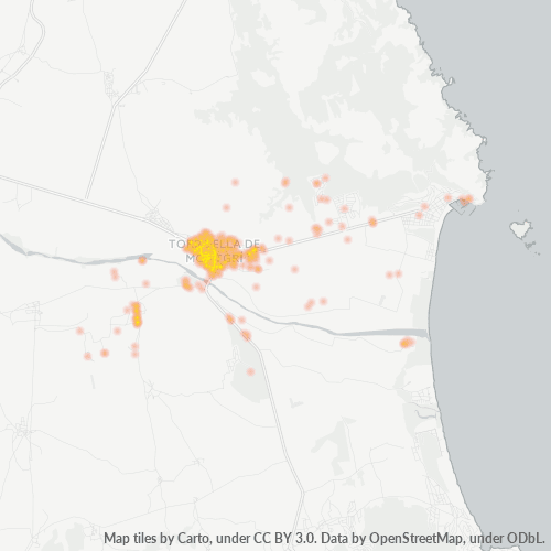 Bedrijfsconcentratie in Postcode 17257 - Gualta, Catalonië