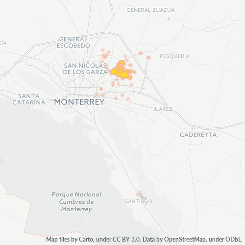Dami ng Negosyo sa Postal Code 66633 - Apodaca, Nuevo León