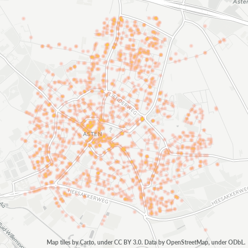 Dami ng Negosyo sa Postal Code 5721 - Asten, Provincie Noord-Brabant