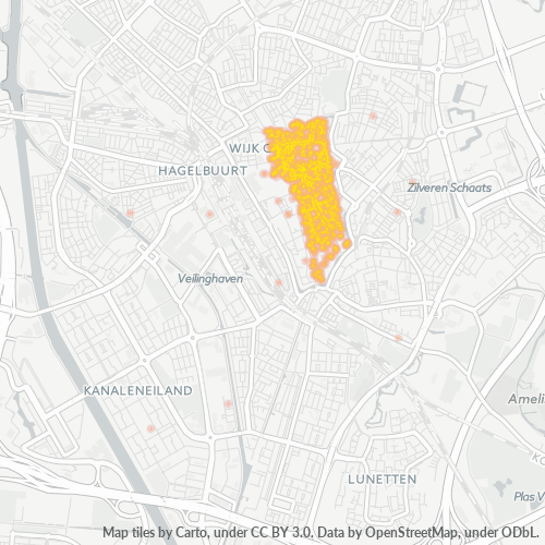 Verksamhetskoncentration i Postnummer 3512 - Utrecht, Utrecht (provins)
