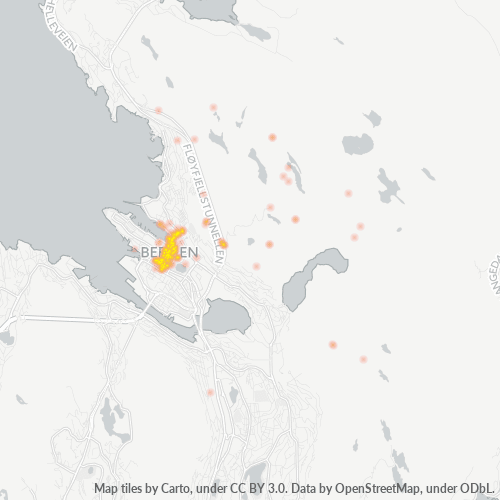 Dami ng Negosyo sa Postal Code 5014 - Bergen, Hordaland Fylke