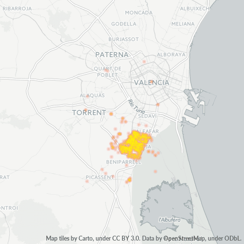 Bedrijfsconcentratie in Postcode 46470 - Albal, Valencia (autonome gemeenschap)