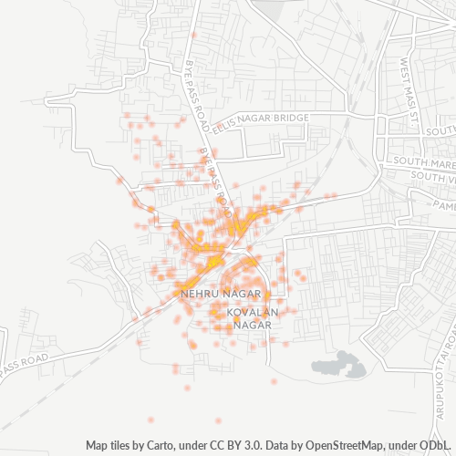 Dami ng Negosyo sa Postal Code 625003 - Madurai, State of Tamil Nādu