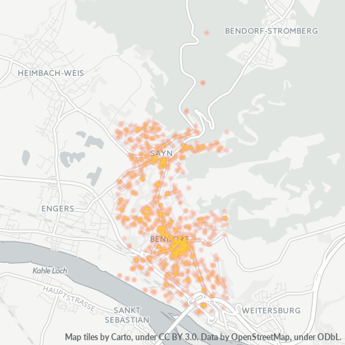 Business Concentration in Postal Code 56170 - Bendorf, Rhineland-Palatinate