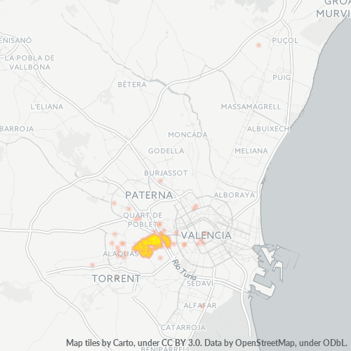 Bedrijfsconcentratie in Postcode 46950 - Spanje
