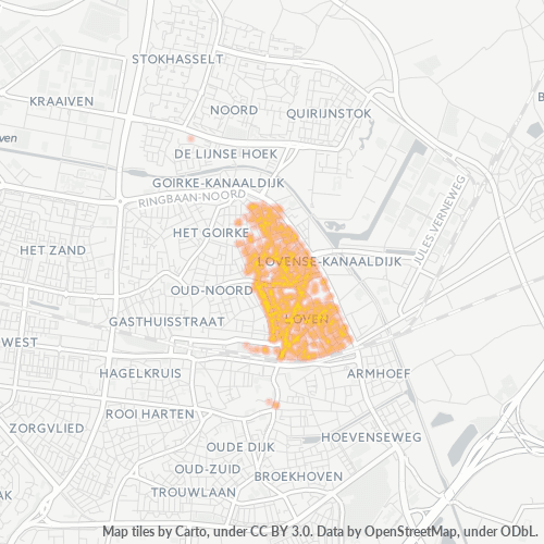 Dami ng Negosyo sa Postal Code 5014 - Tilburg, Provincie Noord-Brabant