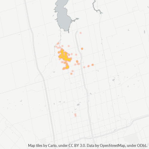 Bedrijfsconcentratie in Postcode L9N - East Gwillimbury, Ontario