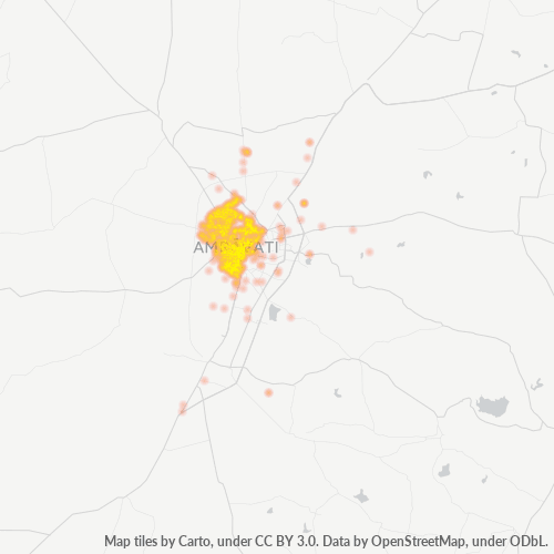 Bedrijfsconcentratie in Postcode 444601 - Walgaon, Maharashtra