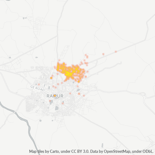 Dami ng Negosyo sa Postal Code 492004 - Raipur, State of Chhattīsgarh