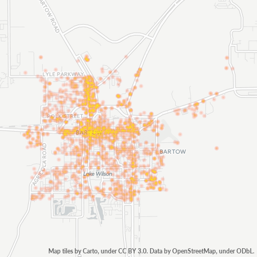 Virksomhedskoncentration i Postnummer 33830 - Bartow, Florida