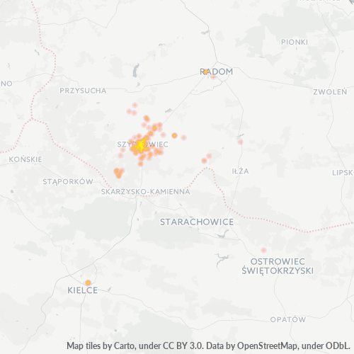Business Concentration in Postal Code 26-500 - Poland