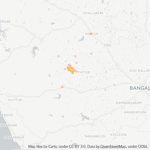 Bedrijfsconcentratie in Postcode 573103 - Arsikere, Karnataka