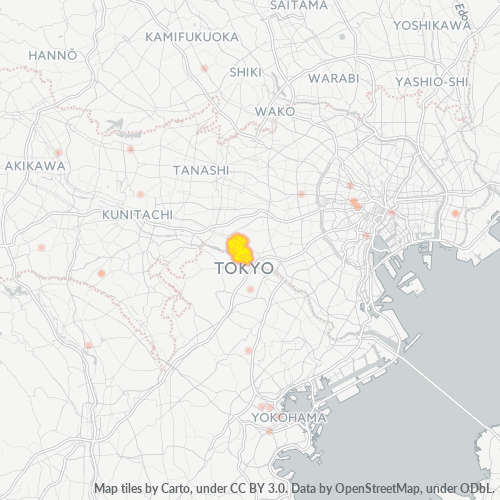 Bedrijfsconcentratie in Postcode 201 - Minamisenju, Tokyo Prefecture