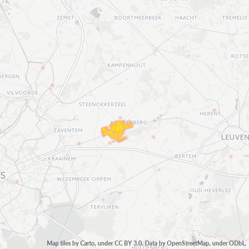 Bedrijfsconcentratie in Postcode 3070 - Kortenberg, Vlaanderen