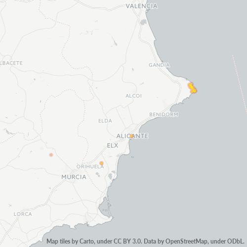 Dami ng Negosyo sa Postal Code 03738 - Javea, Pamayanang Balensyano