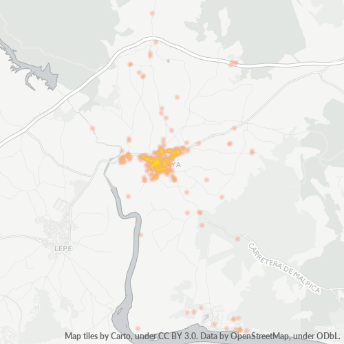 Bedrijfsconcentratie in Postcode 21450 - Spanje