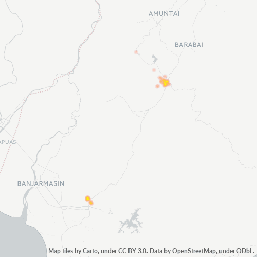 Bedrijfsconcentratie in Postcode 71213 - Kandangan, Zuid-Kalimantan