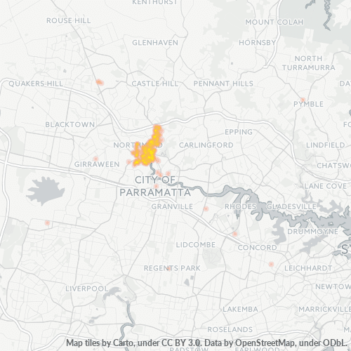 Dami ng Negosyo sa Postal Code 2152 - Northmead, New South Wales