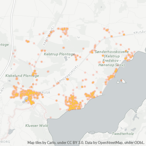 Dami ng Negosyo sa Postal Code 6340 - Kruså, Region Syddanmark