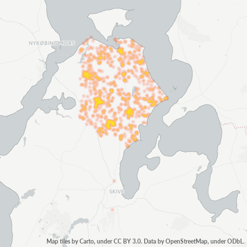 Dami ng Negosyo sa Postal Code 7870 - Region Midtjylland
