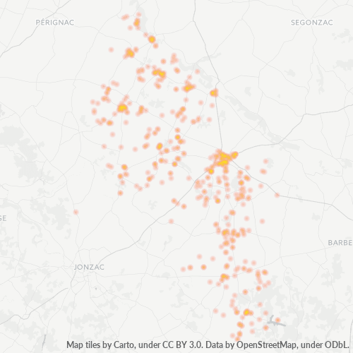 Dami ng Negosyo sa Postal Code 17520 - Cierzac, Poitou-Charentes