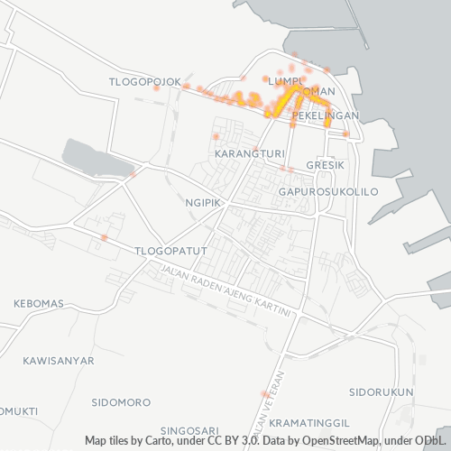 Bedrijfsconcentratie in Postcode 61117 - Gresik, Oost-Java
